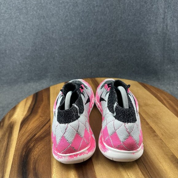 Nike Free 3.0 Flyknit Women's Size 9 Running Shoes Black Gray Pink - Picture 7 of 10